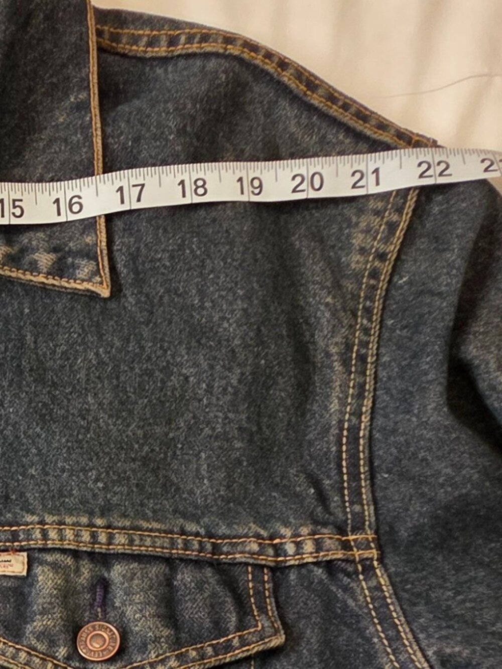 Signature by Levi Strauss Dark Wash Denim Trucker Jacket, Size men's Large - Picture 5 of 10